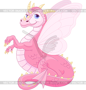 Beautiful Magic Dragon - vector clip art