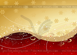 Gold christmas background - vector clipart