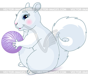 White squirrel - vector image