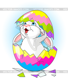 Easter bunny surprise - vector image