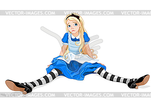 Confused Alice - vector clipart