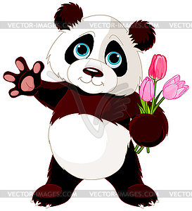 Happy Panda - vector image