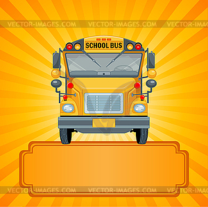 Yellow school bus - vector image