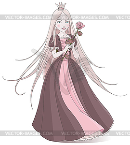 Beautiful princess - royalty-free vector image