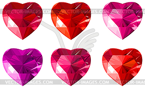 Jewelry hearts - vector image