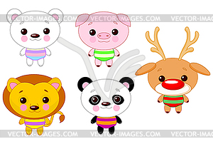 Cute animals - vector clip art