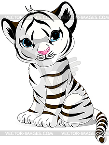 White tiger - royalty-free vector image