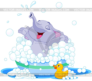 Cute elephant - vector clipart