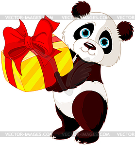 Panda’s birthday - vector clipart