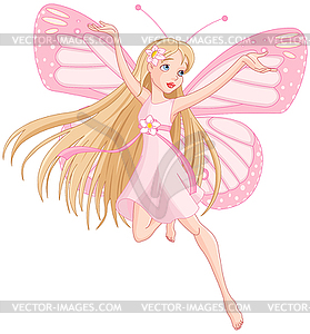 Beautiful flying fairy - vector clipart