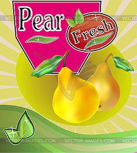  Fresh pear juice Banner - vector image