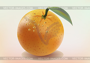 Realistic vector banner orange - vector image