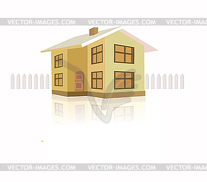 Vector house icon isolated on white background. - vector clipart