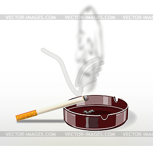 Smoke from cigarettes as a human skull - vector clipart