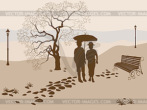 Banner vector ,loneliness, elderly family - vector image