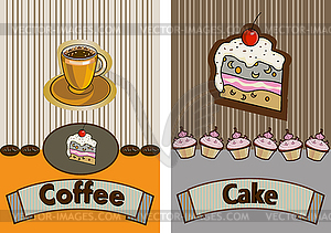 Banner for restaurant and cafe - color vector clipart