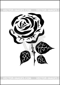 Vector Rose . icons .tattoo . - vector clipart