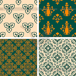 Seamless patterns - vector clipart