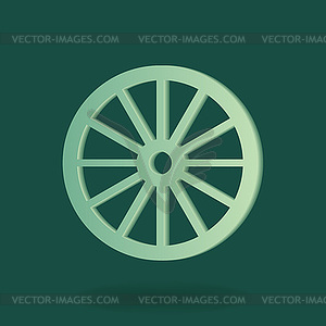 Wheel icon - royalty-free vector clipart