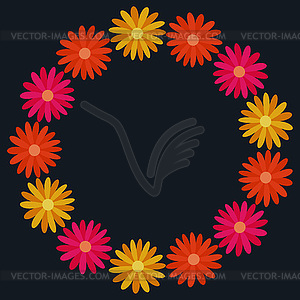 Floral frame - vector clip art