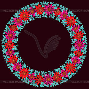 Floral frame - vector clip art