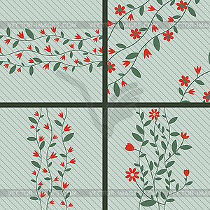 Floral backgrounds - vector clipart