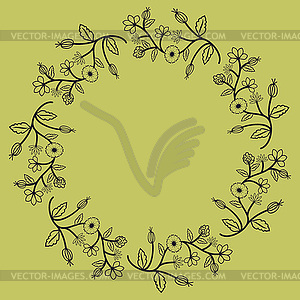 Floral frame - vector clipart / vector image