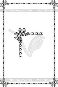 Frame and corner in art nouveau style - vector image