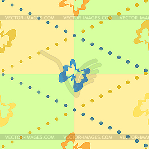 Бесшовный фон с бабочками - изображение в векторном формате