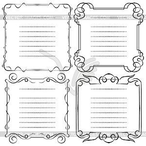 Set of frames menu - vector image