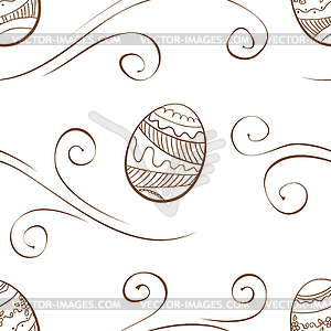  Seamless easter background with eggs - vector clip art