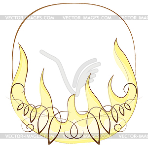 Frame with flame - vector clipart