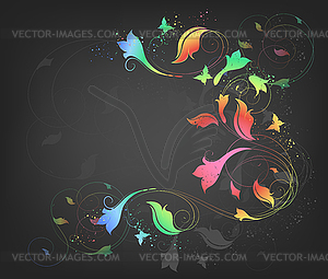 Background With Butterflies - vector clipart