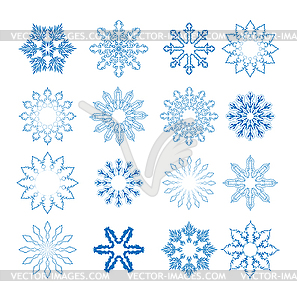 Set Of Snowflakes - vector image