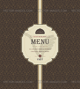 Урожай меню ресторана - изображение векторного клипарта