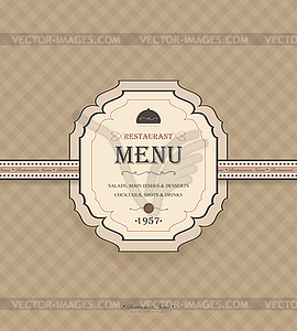 Урожай меню ресторана - иллюстрация в векторном формате