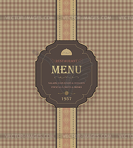Урожай меню ресторана - клипарт в векторе / векторное изображение
