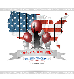 Fourth Of July Background - vector clipart