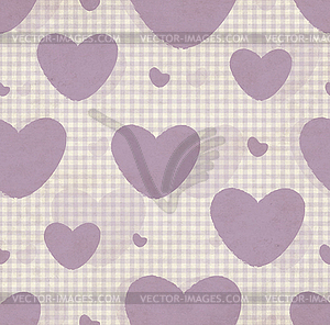 Grunge Pattern With Hearts - vector clip art