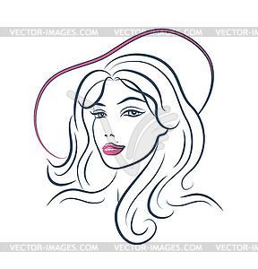 Beautiful Young Woman - vector clipart