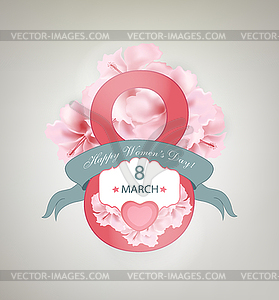 Women`s Day Background - vector image