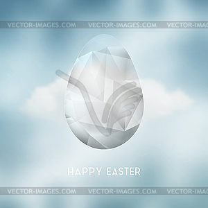 Easter Abstract Crystal Egg - vector clipart