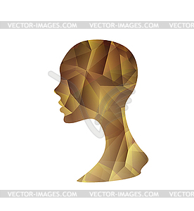 Crystal Abstract Woman`s Silhouette - vector image