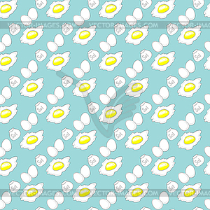 Pattern With Scrambled Eggs And Salt - vector clip art