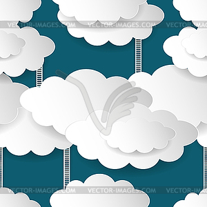 Seamless Cloudy Background - vector clip art