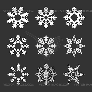 Set Of Snowflakes - vector image