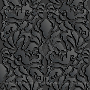 Seamless 3D Damask Pattern - vector clip art