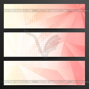 Set Of Abstract Crystal Banners - vector image