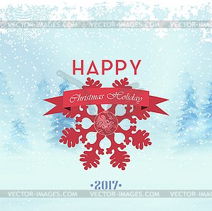 Winter Christmas Holiday Background - vector clipart