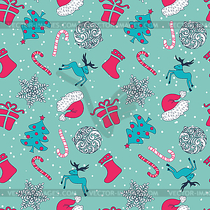 Christmas Seamless Pattern - vector clipart